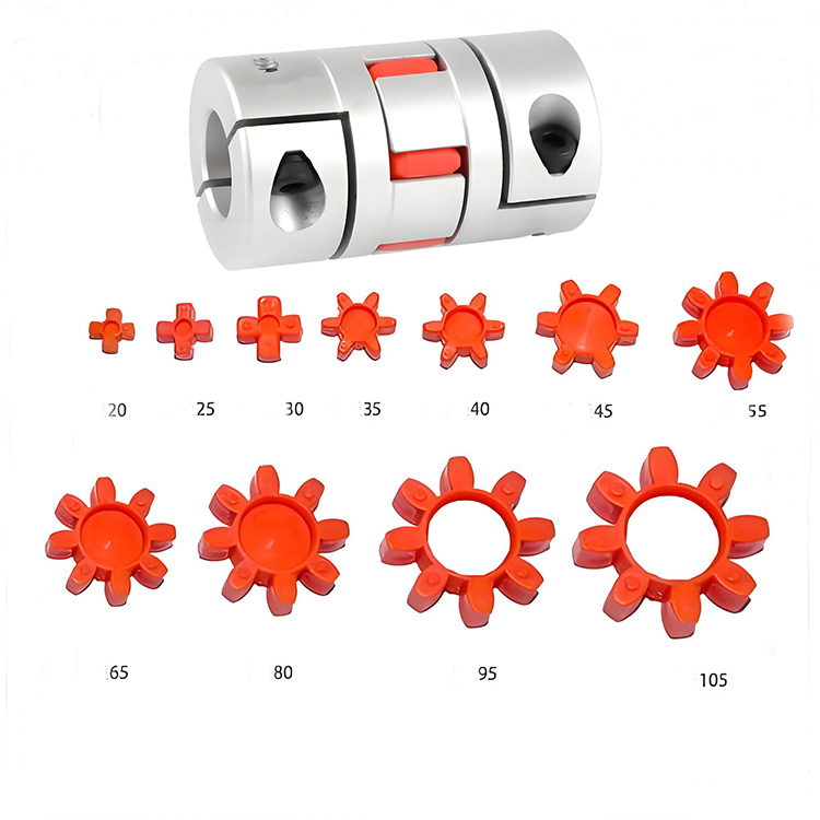 RSK-CPFC OEM højstyrke aluminiumslegering kæbe/edderkop fleksible akselkoblinger klemmetype til motortransmission
