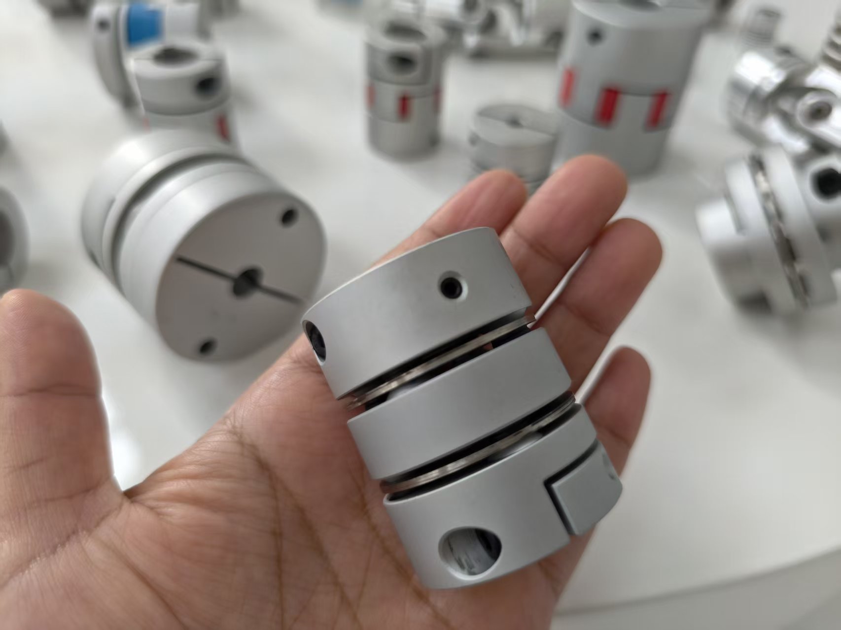RSK-CPL Holdbar membranskive aluminiumslegering koblingsklemmetype kompenserer for vinkel- og aksiale afvigelser